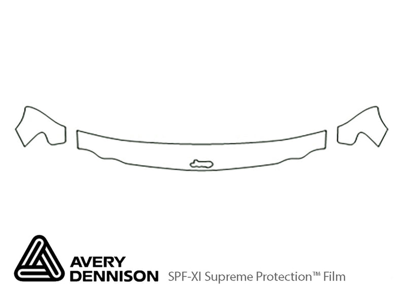 cherokee Avery Dennison Clear Bra Hood Precut PPF Diagram