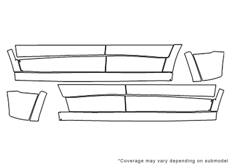 cherokee 3M Clear Bra Door Cup Precut PPF Diagram