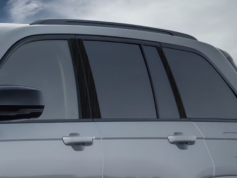 jeep cherokee 2021-2023 (l) Brushed Aluminum Black Pillar Cover Diagram