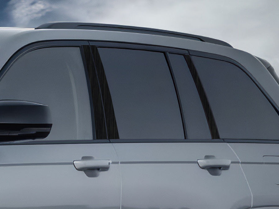 jeep cherokee 2021-2023 (l) Brushed Aluminum Black Pillar Cover Diagram