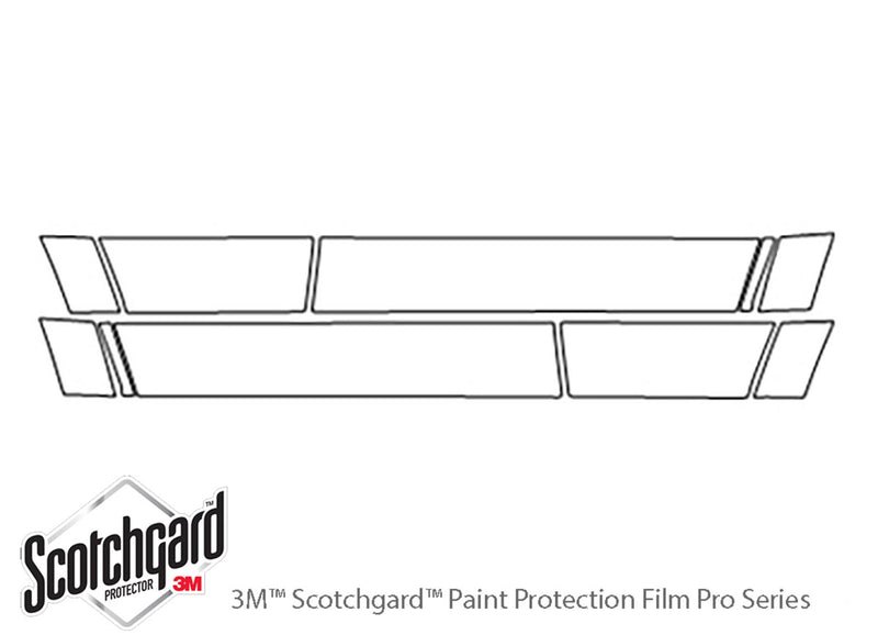 commander 3M Clear Bra Door Cup Precut PPF Diagram