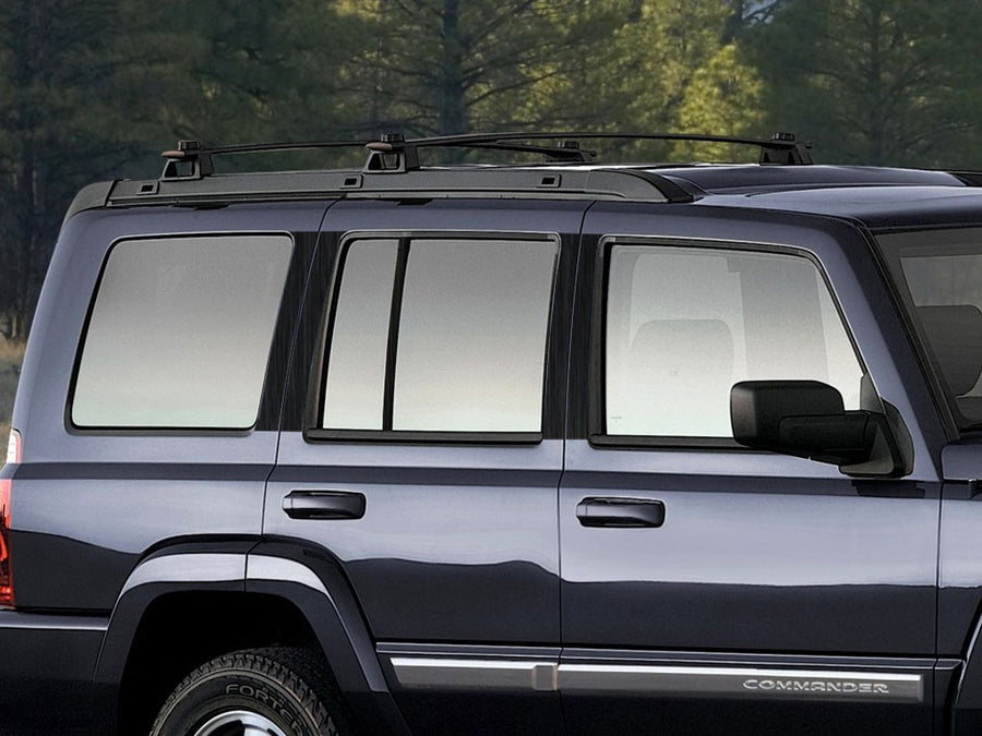 jeep commander 2006-2010 Brushed Aluminum Black Pillar Cover Diagram