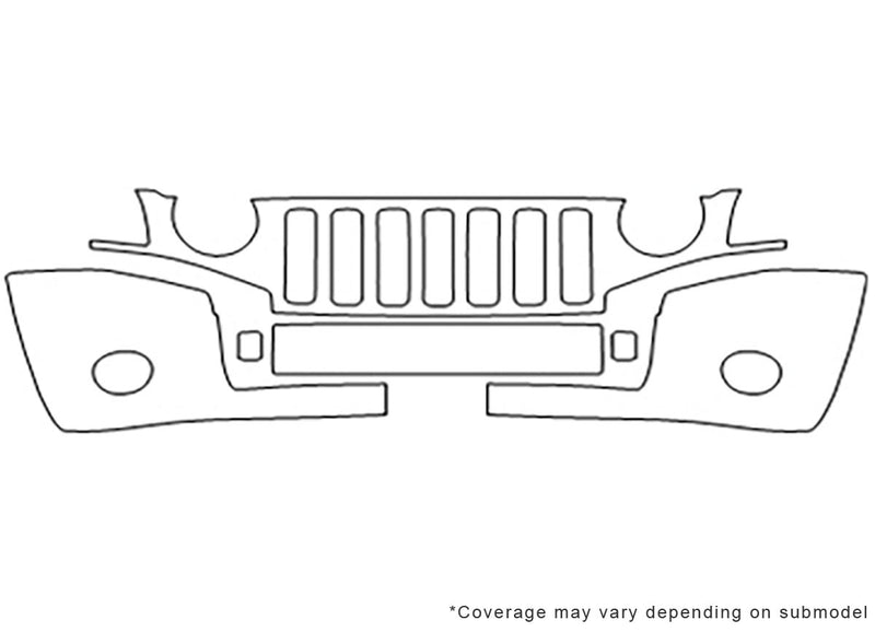 compass 3M Clear Bra Bumper Precut PPF Diagram