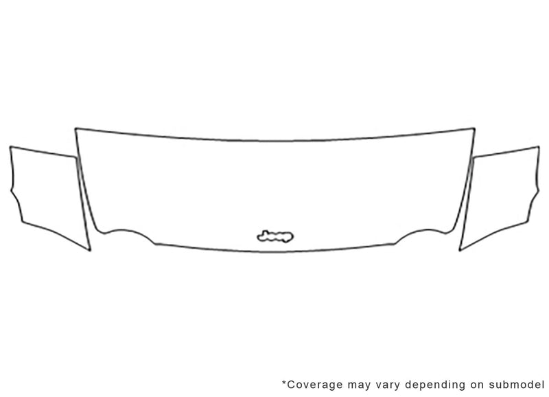 compass Avery Dennison Clear Bra Hood Precut PPF Diagram