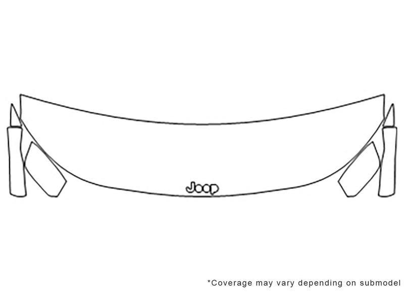 compass 3M Clear Bra Hood Precut PPF Diagram