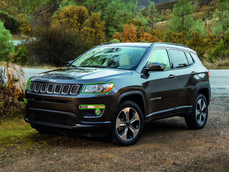 jeep compass 2017-2021 Headlight Protection Installation Location