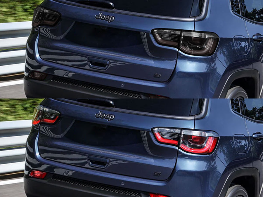 compass Before and After Smoked Taillights