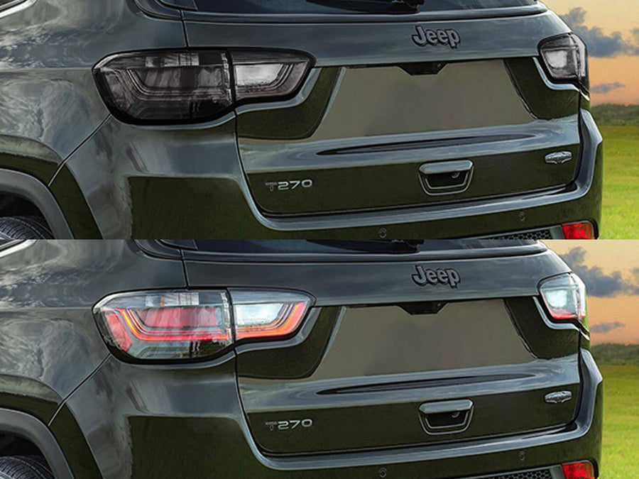 compass Before and After Smoked Taillights