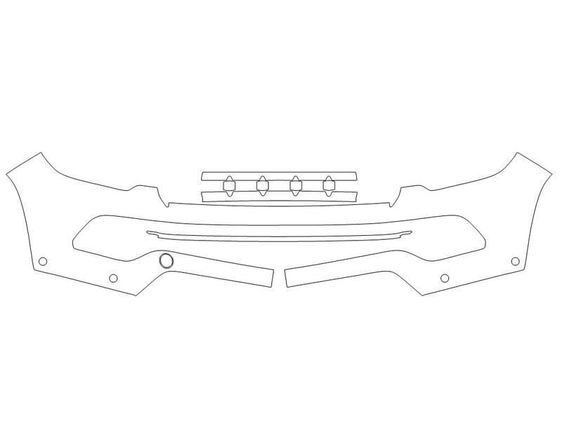 compass 3M Clear Bra Bumper Precut PPF Diagram
