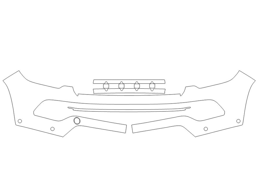compass Avery Dennison Clear Bra Bumper Precut PPF Diagram