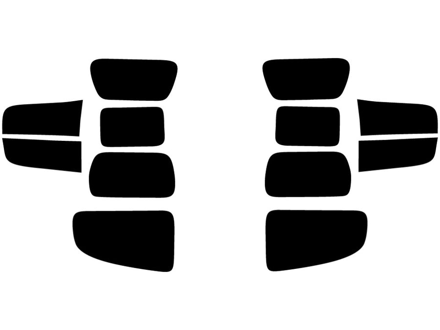 gladiator (rubicon, mojave, overland) Precut Tail Light Tint Diagram