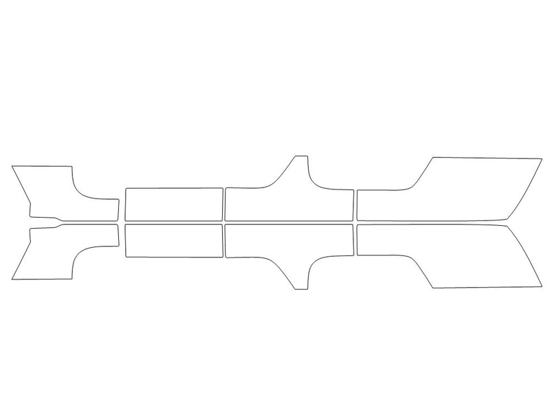 gladiator Avery Dennison Clear Bra Door Cup Precut PPF Diagram