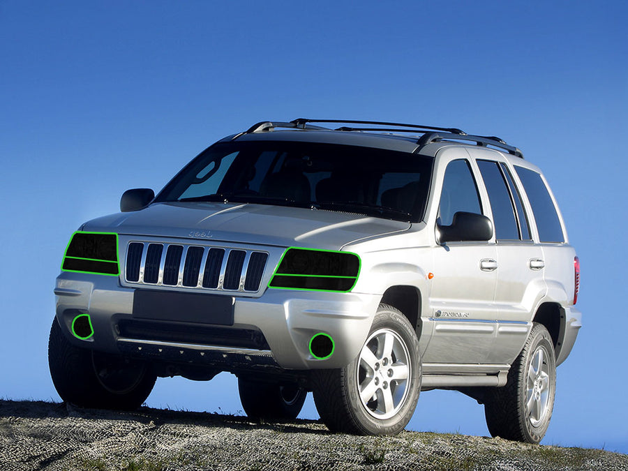 jeep grand cherokee 1999-2003 Headlight Tint Location