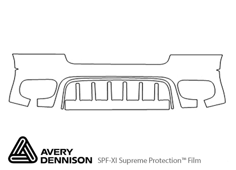 grand cherokee Avery Dennison Clear Bra Bumper Precut PPF Diagram