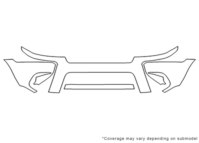 grand cherokee 3M Clear Bra Bumper Precut PPF Diagram
