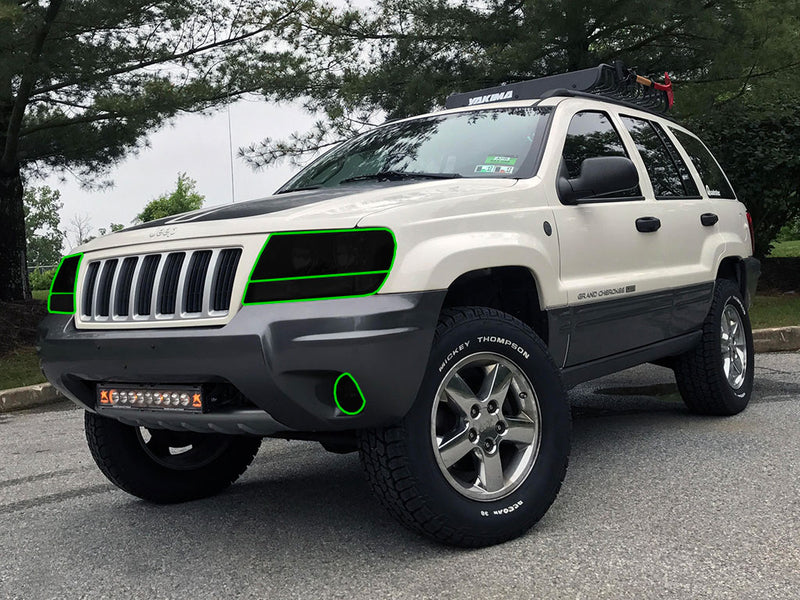 jeep grand cherokee 2004-2004 Headlight Tint Location