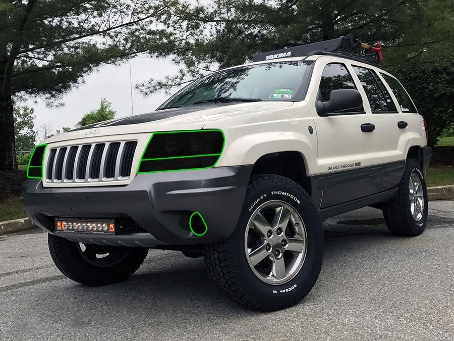 jeep grand cherokee 2004-2004 Headlight Tint Location