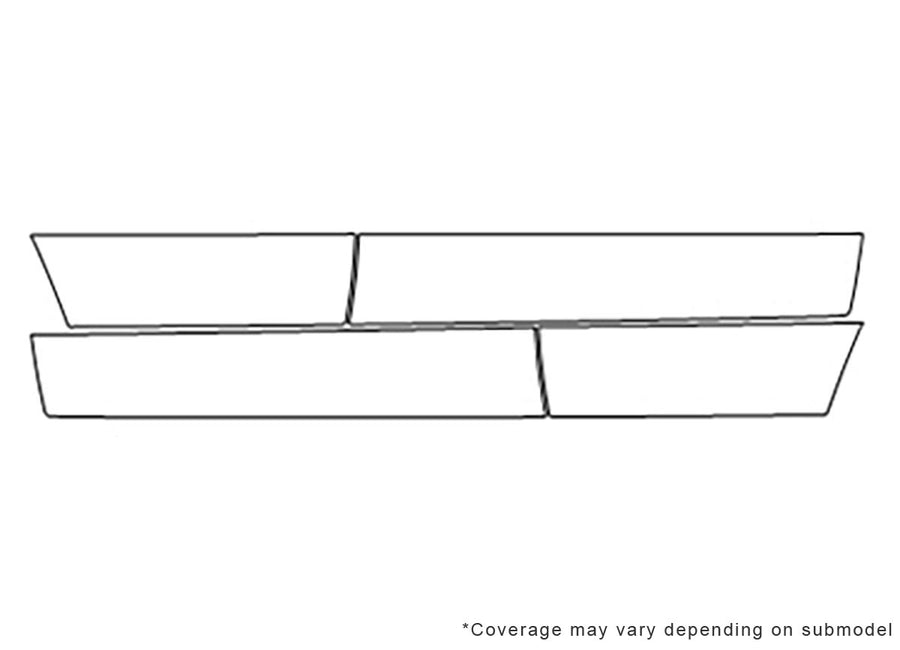 grand cherokee 3M Clear Bra Door Cup Precut PPF Diagram
