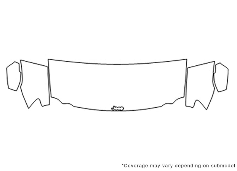 grand cherokee Avery Dennison Clear Bra Hood Precut PPF Diagram