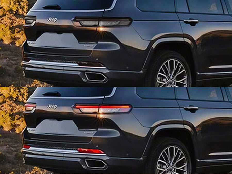 grand cherokee (wk) Before and After Smoked Taillights