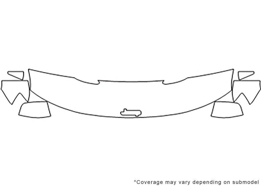 grand cherokee 3M Clear Bra Hood Precut PPF Diagram