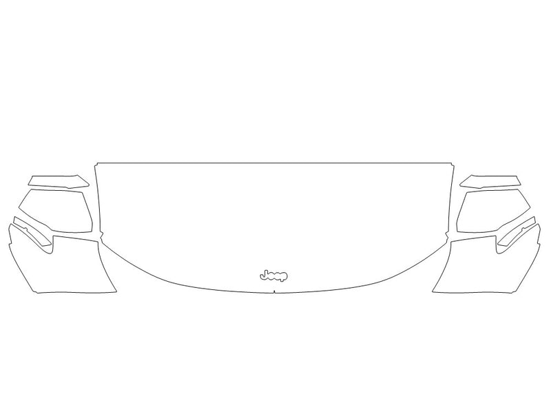 grand cherokee 3M Clear Bra Hood Precut PPF Diagram