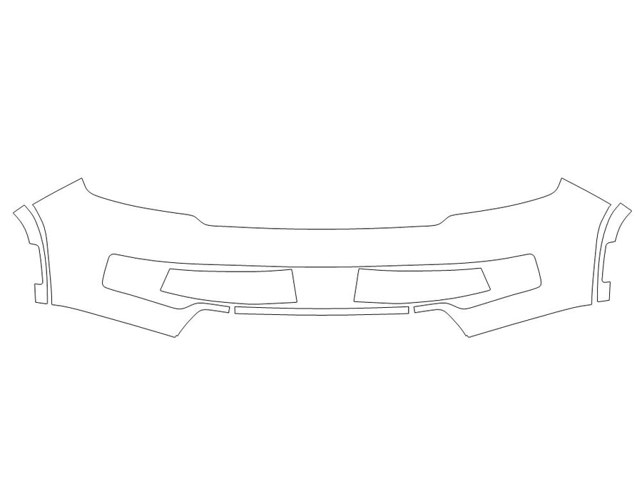 grand wagoneer 3M Clear Bra Bumper Precut PPF Diagram