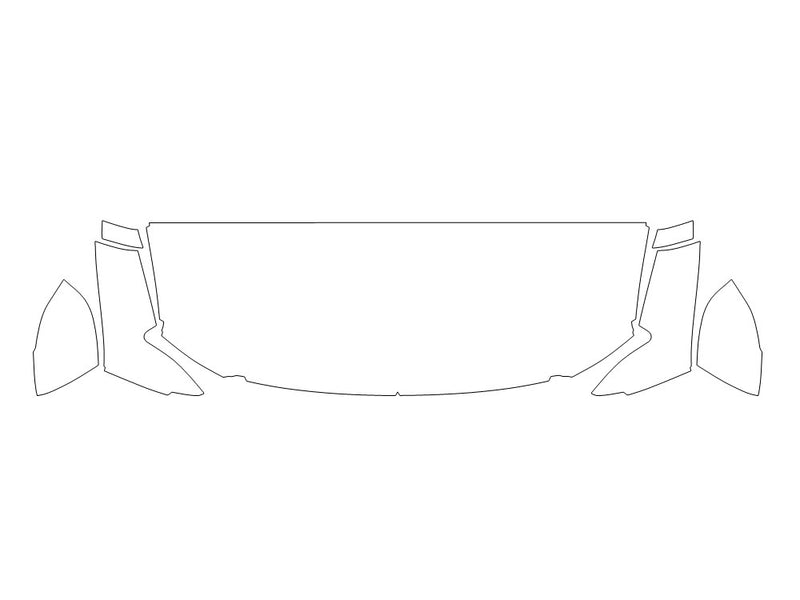 grand wagoneer Avery Dennison Clear Bra Hood Precut PPF Diagram