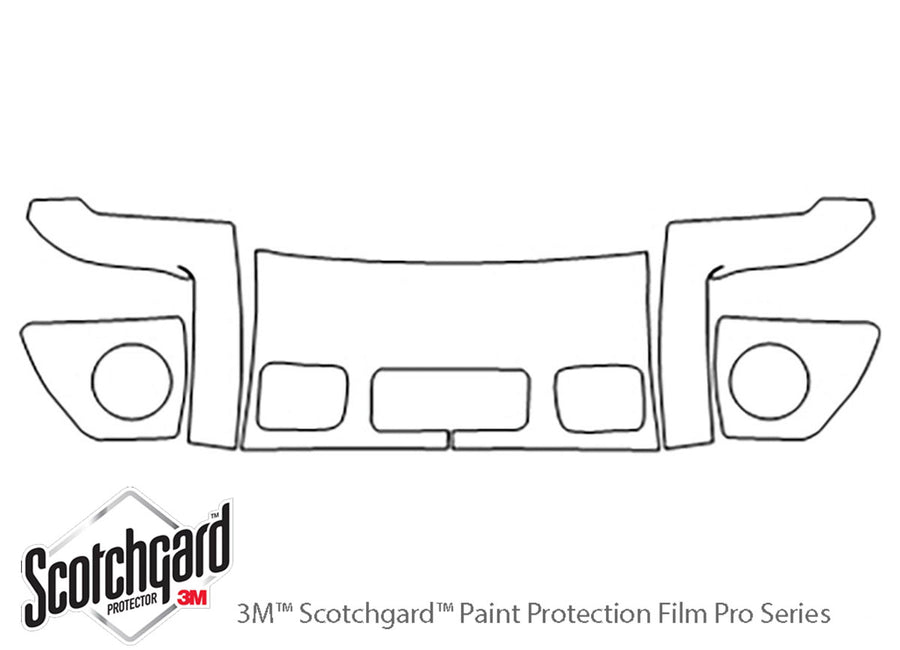 liberty 3M Clear Bra Bumper Precut PPF Diagram