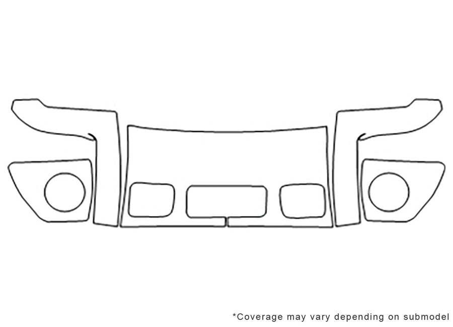 liberty 3M Clear Bra Bumper Precut PPF Diagram