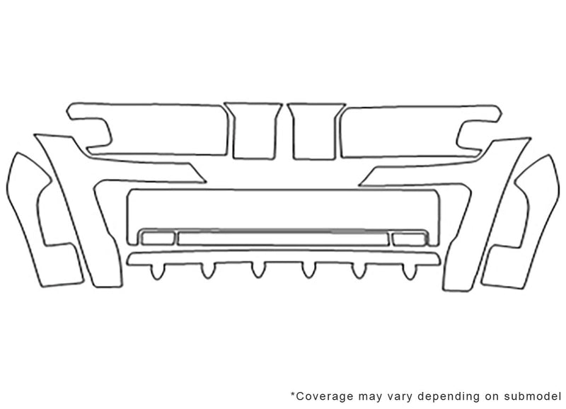 liberty 3M Clear Bra Bumper Precut PPF Diagram