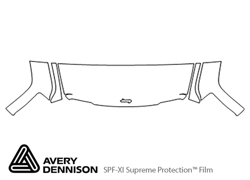 liberty Avery Dennison Clear Bra Hood Precut PPF Diagram