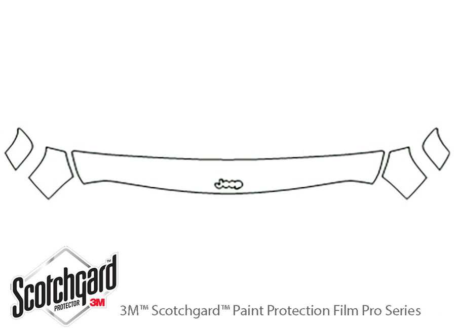 patriot 3M Clear Bra Hood Precut PPF Diagram