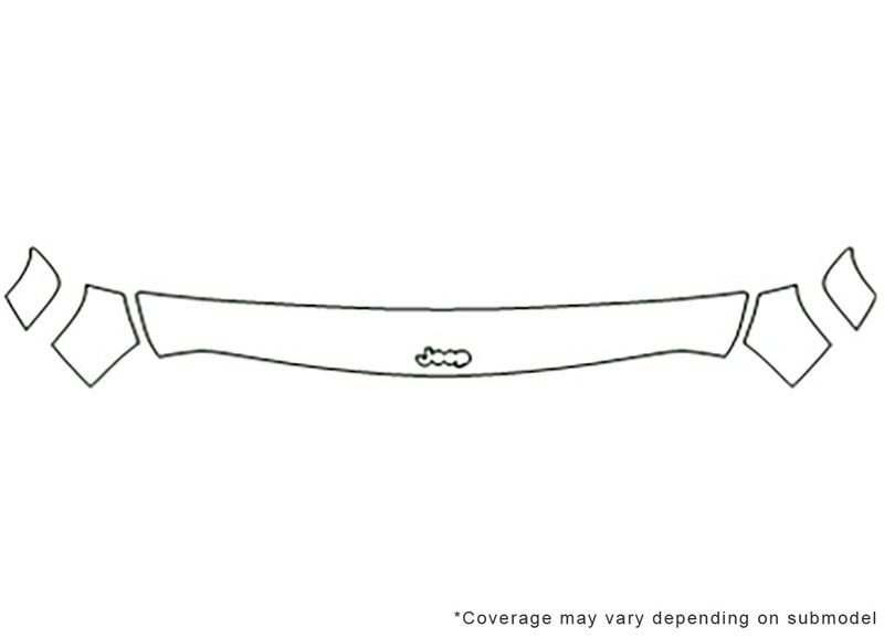 patriot 3M Clear Bra Hood Precut PPF Diagram