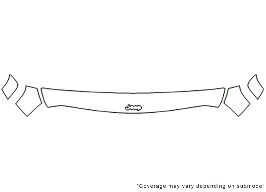 patriot 3M Clear Bra Hood Precut PPF Diagram