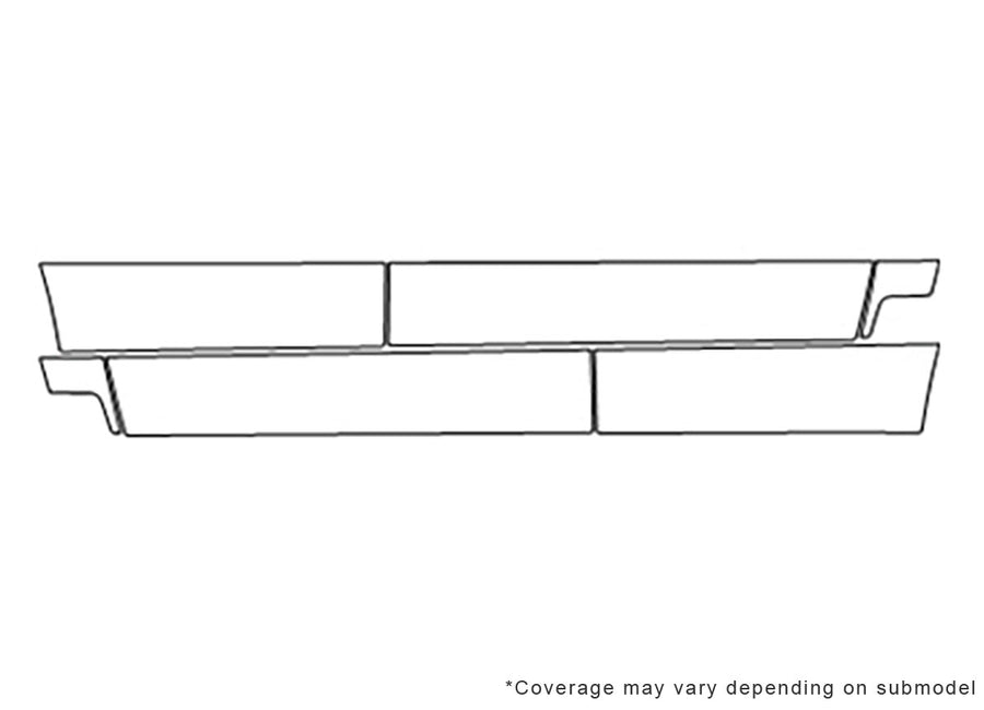 patriot 3M Clear Bra Door Cup Precut PPF Diagram