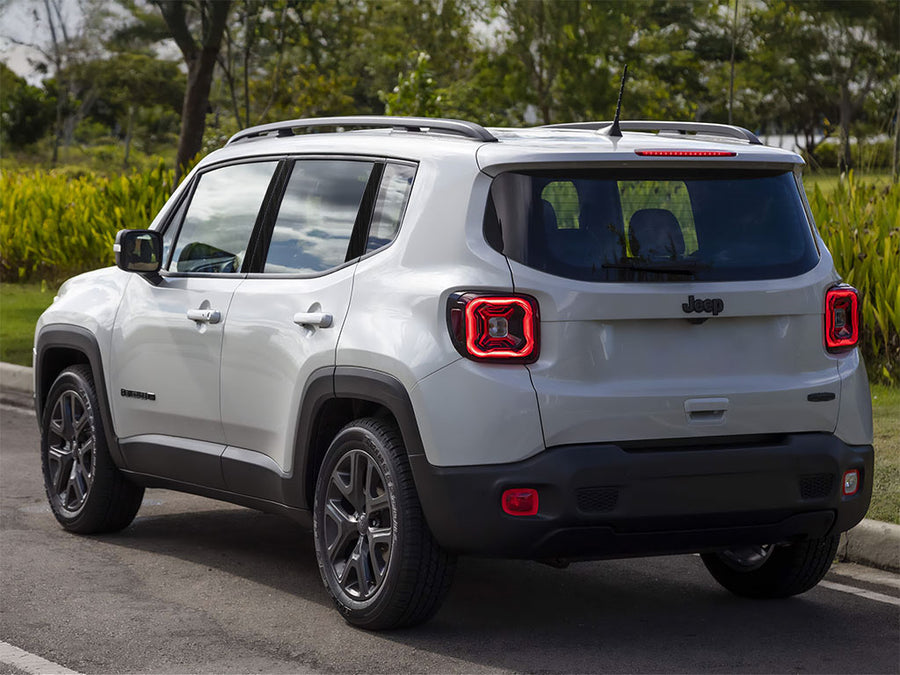 jeep renegade 2015-2021 Brushed Aluminum Black Pillar Trim