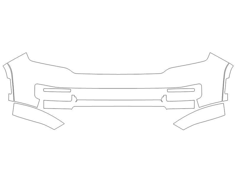 wagoneer 3M Clear Bra Bumper Precut PPF Diagram