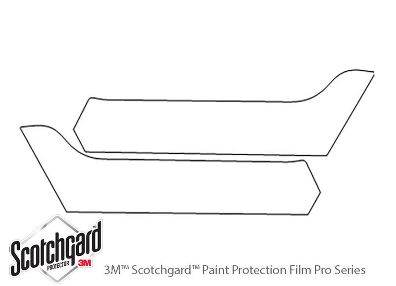 wrangler 3M Clear Bra Door Cup Precut PPF Diagram