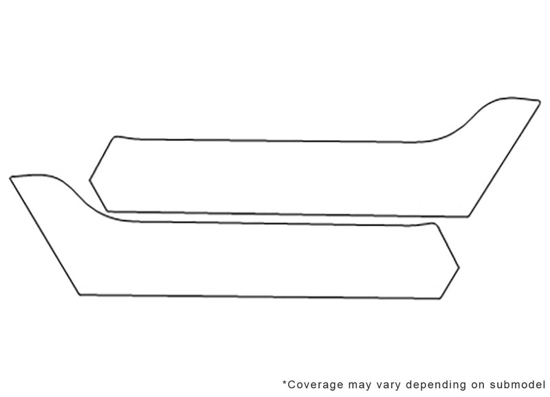 wrangler Avery Dennison Clear Bra Door Cup Precut PPF Diagram