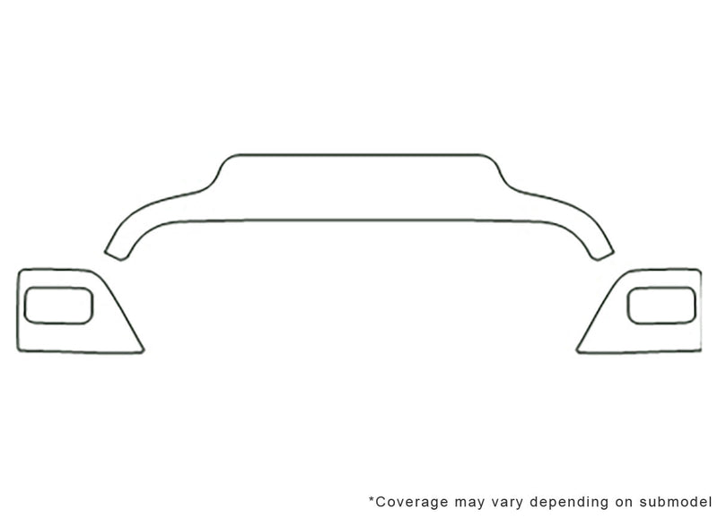wrangler Avery Dennison Clear Bra Hood Precut PPF Diagram