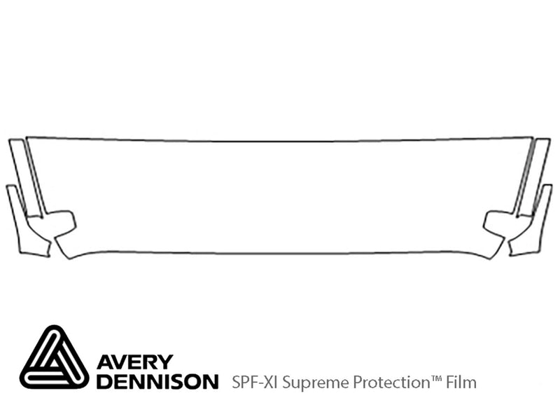wrangler Avery Dennison Clear Bra Hood Precut PPF Diagram