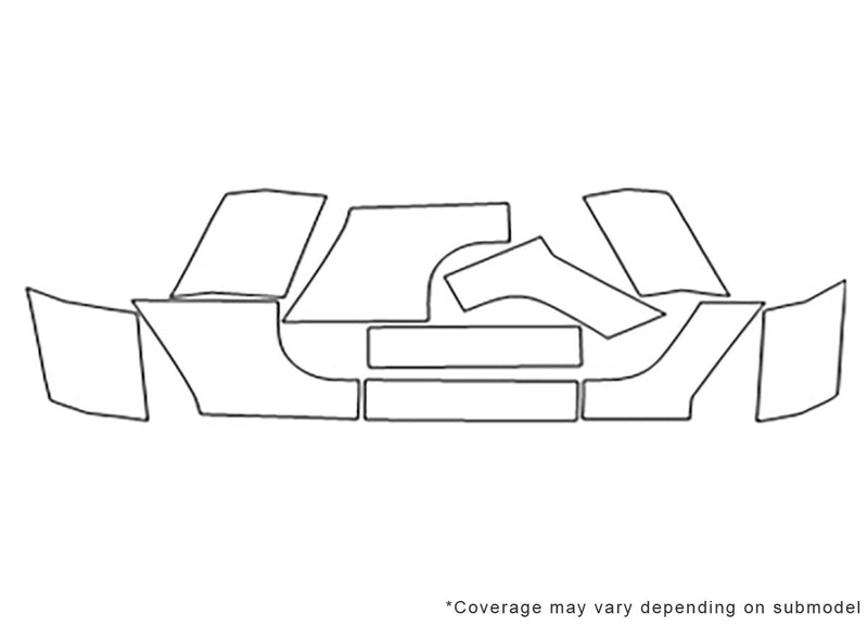 wrangler 3M Clear Bra Door Cup Precut PPF Diagram