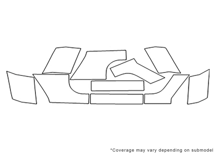 wrangler 3M Clear Bra Door Cup Precut PPF Diagram