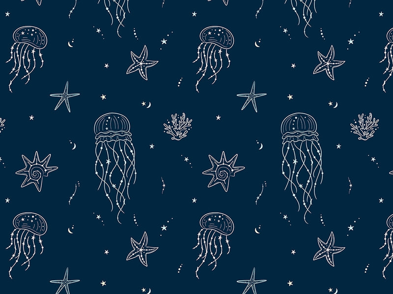 Jellyfish Constellations Marine Life Vinyl Wrap Pattern~Rwraps Series 914 Digitally Printed Vinyl Wrap~0