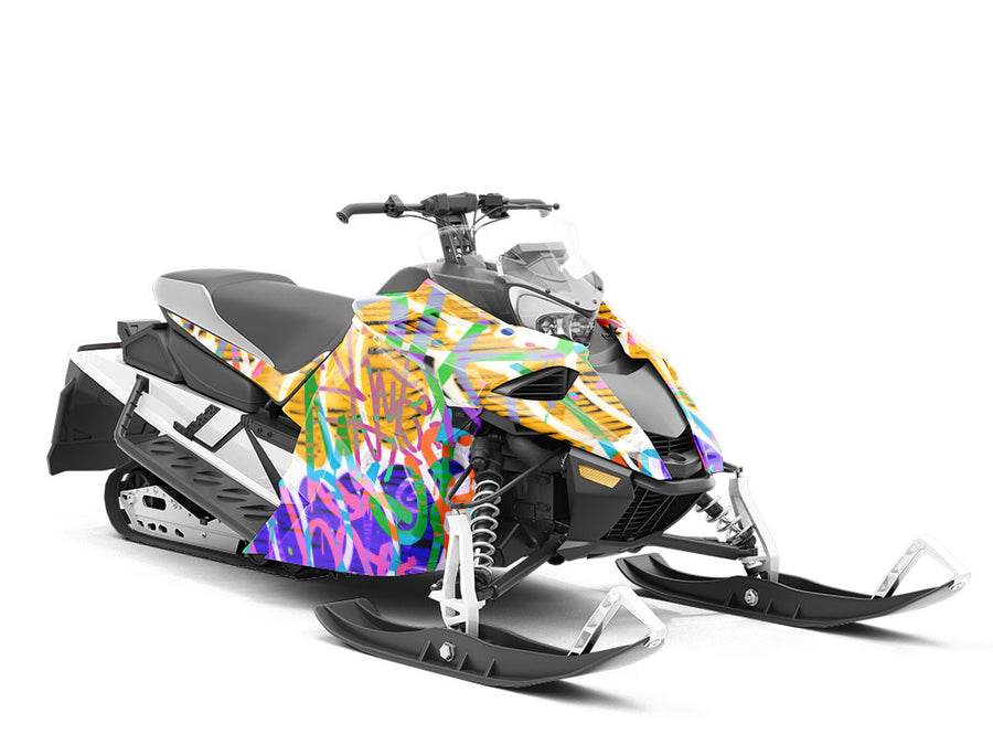 Jet Set Graffiti Custom Wrapped Snowmobile