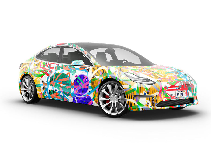 Jet Set Graffiti Vehicle Vinyl Wrap