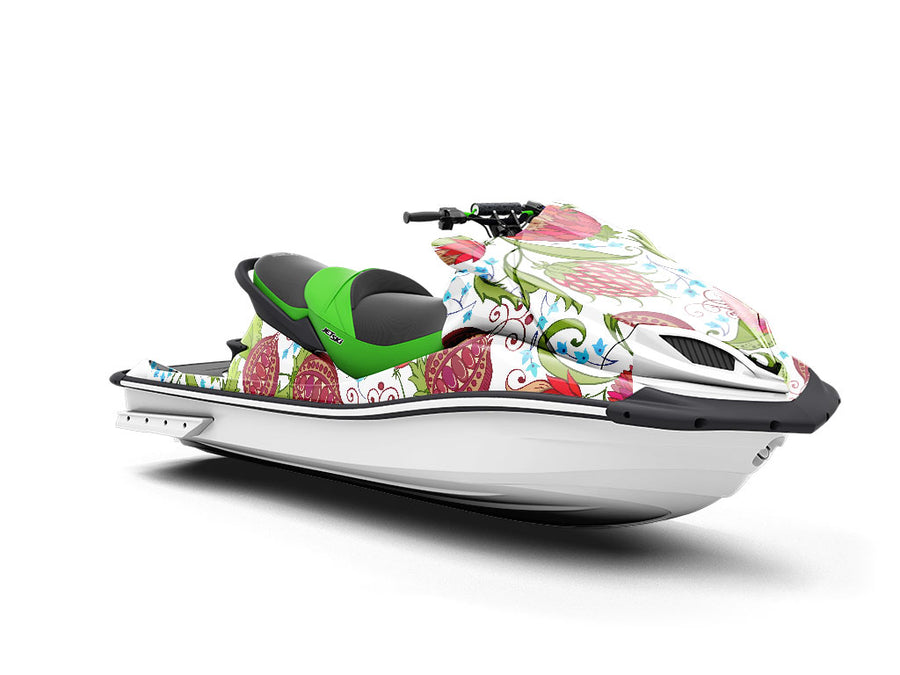 Joyful Dahlia Floral Jet Ski Vinyl Customized Wrap