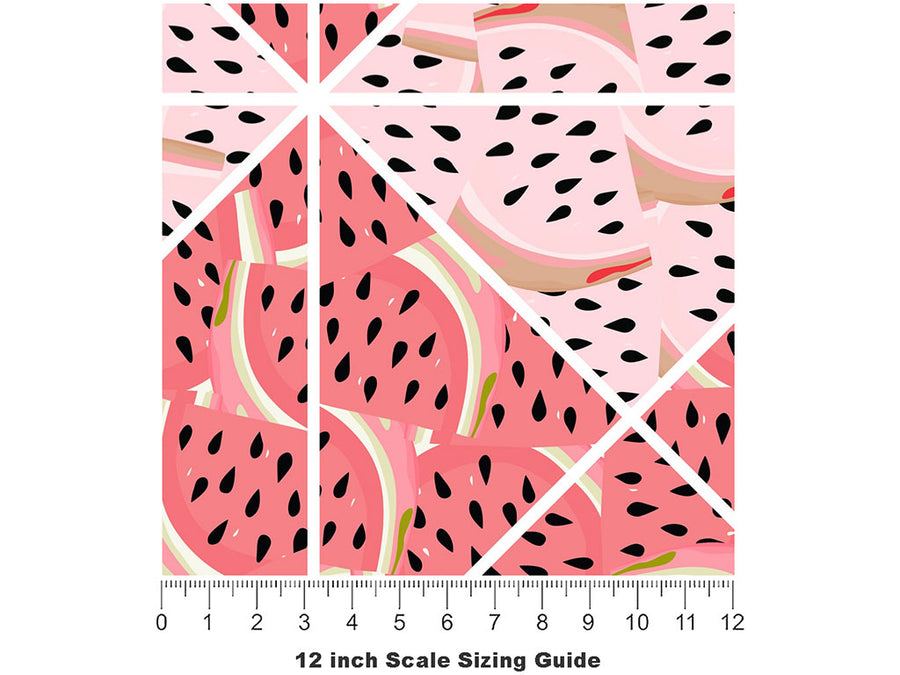 Juicy Flesh Fruit Vinyl Film Pattern Size 12 inch Scale~Rwraps Juicy Flesh Fruit Sizing Chart~2