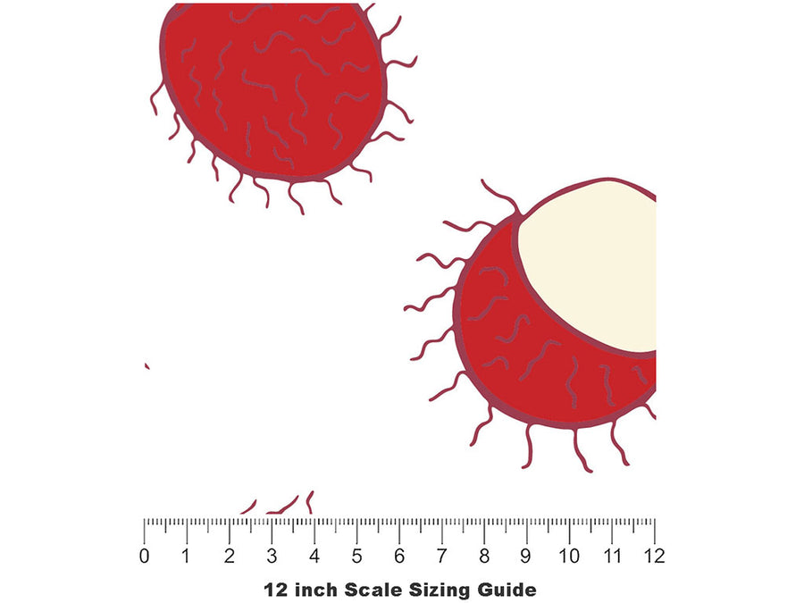 Juicy Java Fruit Vinyl Film Pattern Size 12 inch Scale~Rwraps Juicy Java Fruit Sizing Chart~2